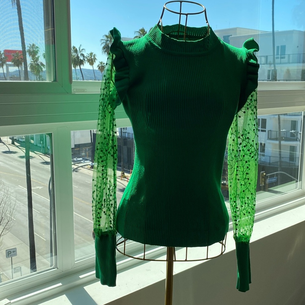 Ribbed Mesh Top